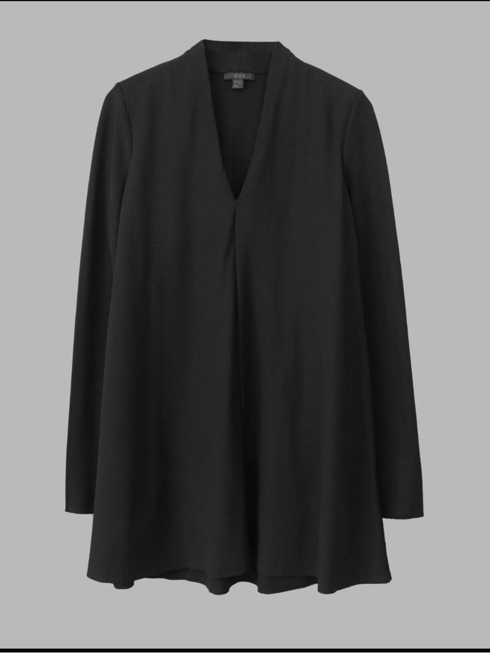 COS Black Knit Minimalist Top oversized XS